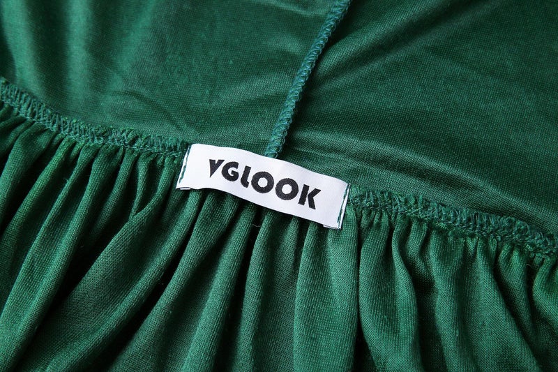 VGLOOK Unisex Adults Hooded Cloak Velvet Cape for Halloween Cosplay Costumes 59 inch Green - Image 4